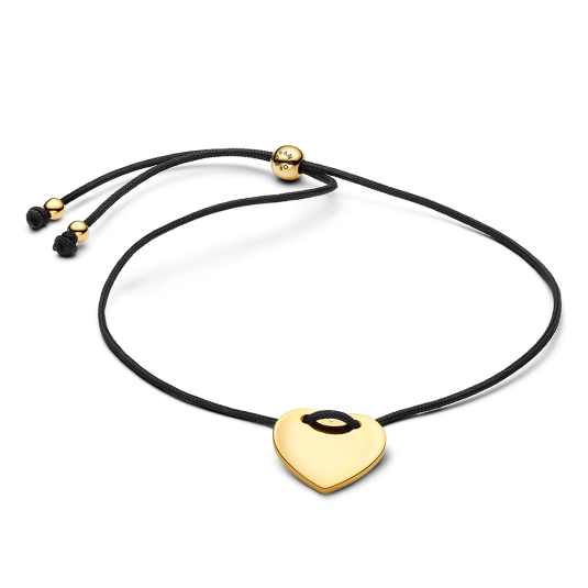 PANDORA zsinóros karkötő aranyozott