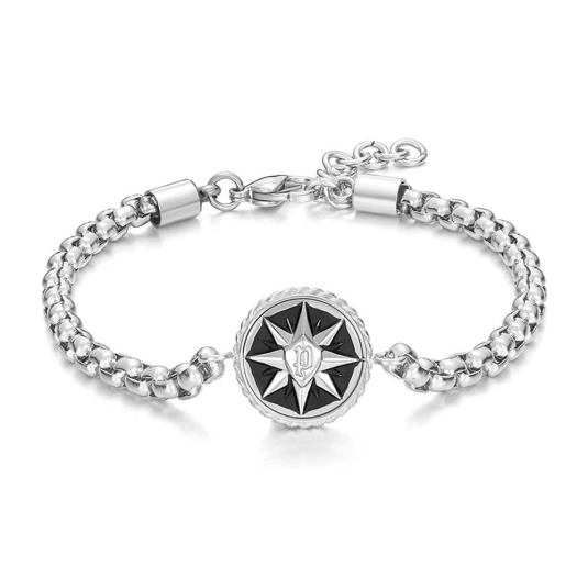 POLICE férfi acél karkötő Octogram karkötő POPEAGB0038301 - Elegáns ékszer webáruház Budapest