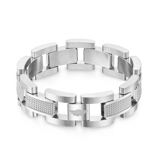 POLICE férfi acél karkötő Urban Texture karkötő POPEAGB0001129 - Elegáns ékszer webáruház Budapest