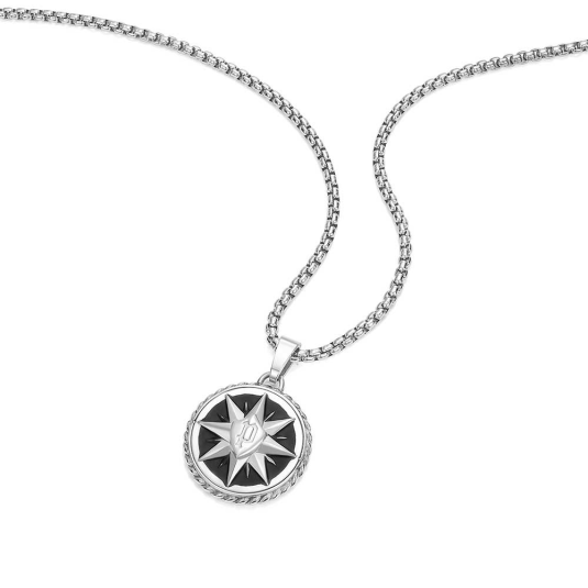 POLICE férfi acél nyaklánc Octogram nyaklánc POPEAGN0038301 - Elegáns ékszer webáruház Budapest