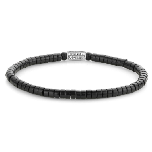 REBEL & ROSE karkötő A Fekete Kő karkötő RR-40073-S - Elegáns ékszer webáruház Budapest