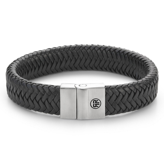 REBEL & ROSE karkötő Kockás Fekete Matt karkötő RR-M0032-S - Elegáns ékszer webáruház Budapest