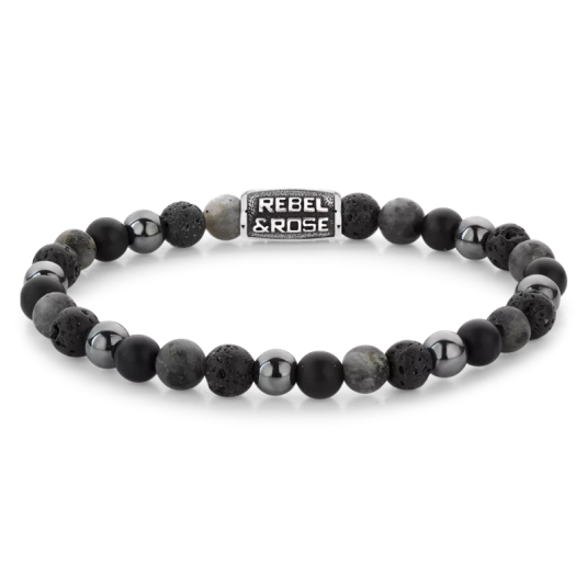 REBEL & ROSE karkötő Szürke Sziklák Vintage karkötő RR-60127-V - Elegáns ékszer webáruház Budapest