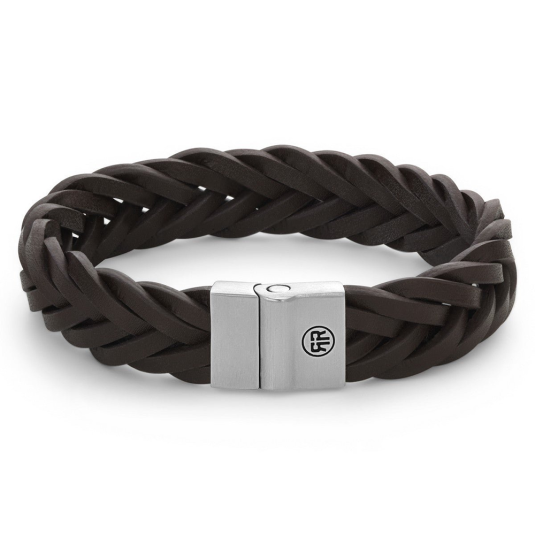 REBEL & ROSE karkötő fonott barna matt karkötő RR-M0037-S - Elegáns ékszer webáruház Budapest