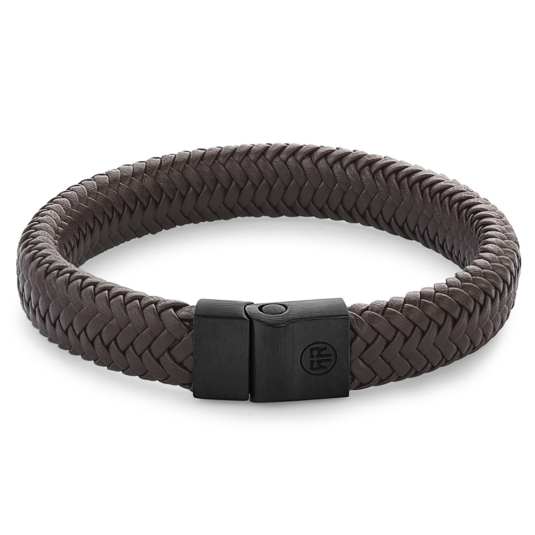 REBEL & ROSE karkötő halszálkás barna fekete karkötő RR-M0023-B - Elegáns ékszer webáruház Budapest