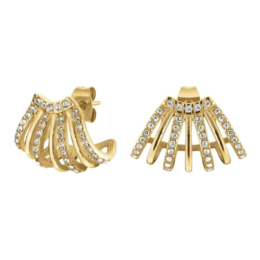 ROSEFIELD acél fülbevaló kristályokkal fülbevaló JECCG-J1029 - Elegáns ékszer webáruház Budapest