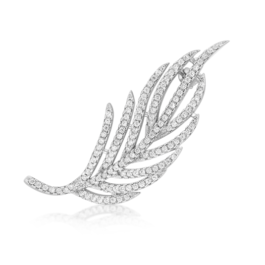 SOFIA ezüst bross cirkónia toll bross IS009SP009RHWH - Elegáns ékszer webáruház Budapest