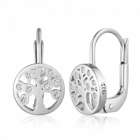 SOFIA ezüst fülbevaló Életfa fülbevaló IS028OR1095 - Elegáns ékszer webáruház Budapest