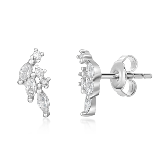 SOFIA ezüst fülbevaló cirkóniákkal fülbevaló IS037OR366RHWH - Elegáns ékszer webáruház Budapest