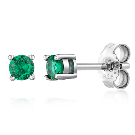 SOFIA ezüst fülbevaló zöld cirkóniákkal fülbevaló COEZA86511+COEZA86511 - Elegáns ékszer webáruház Budapest