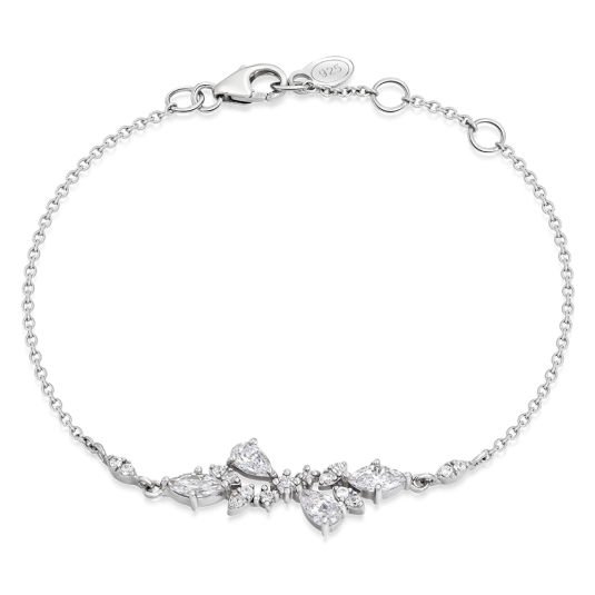 SOFIA ezüst karkötő cirkóniákkal karkötő AESOF-AB1966Z/R - Elegáns ékszer webáruház Budapest