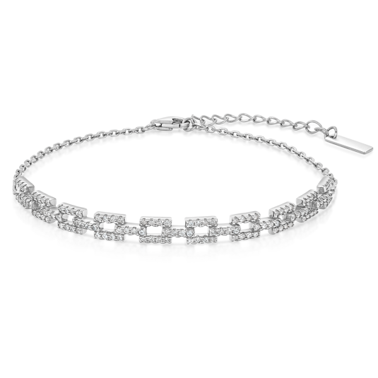 SOFIA ezüst karkötő cirkóniákkal karkötő COBZB120651 - Elegáns ékszer webáruház Budapest