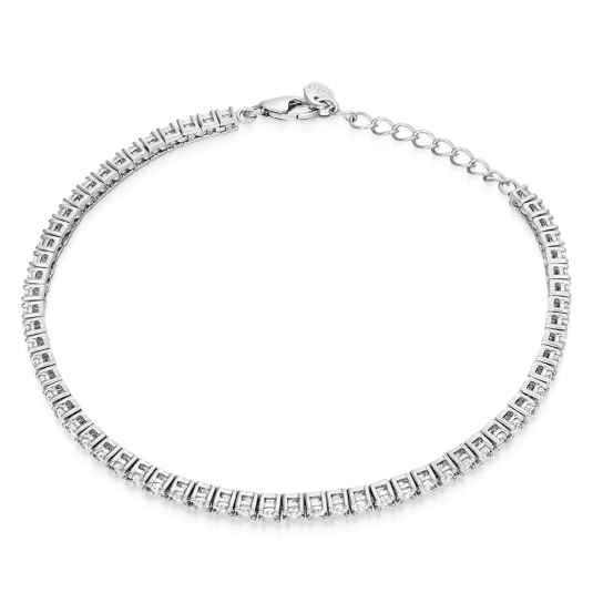SOFIA ezüst karkötő cirkóniákkal karkötő IS026BR038RHWH-17 - Elegáns ékszer webáruház Budapest
