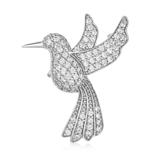 SOFIA ezüst kolibri bross bross HSC0436 - Elegáns ékszer webáruház Budapest