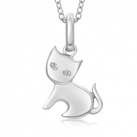 SOFIA ezüst macska medál medál AEAP12178Z/R - Elegáns ékszer webáruház Budapest