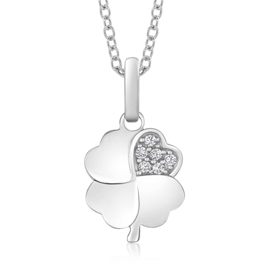 SOFIA ezüst négylevelű lóhere medál medál AEAP14542Z/R - Elegáns ékszer webáruház Budapest