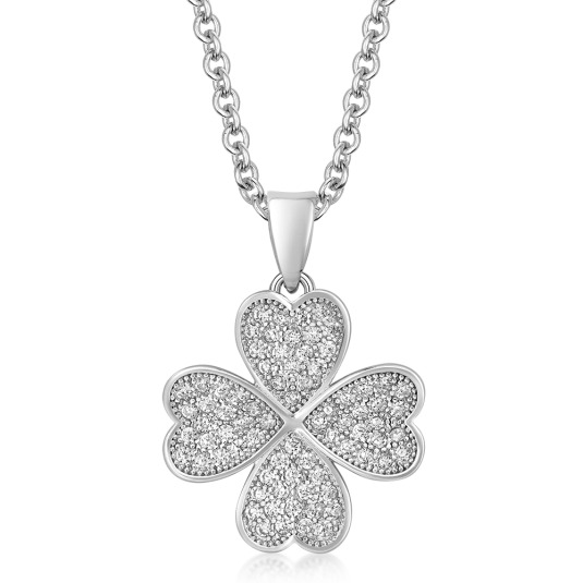 SOFIA ezüst négylevelű lóhere medál medál IS078P001RHWH - Elegáns ékszer webáruház Budapest