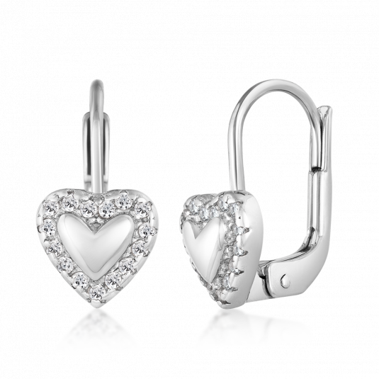 SOFIA ezüst szív fülbevaló fülbevaló IS028OR1092 - Elegáns ékszer webáruház Budapest