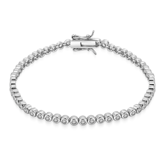 SOFIA ezüst tenisz karkötő cirkónikkal karkötő IS026BR003 - Elegáns ékszer webáruház Budapest