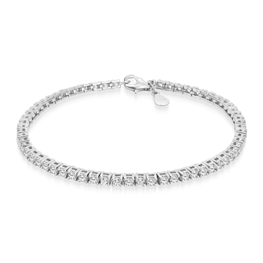 SOFIA ezüst tenisz karkötő cirkónikkal karkötő IS026BR049RHWH - Elegáns ékszer webáruház Budapest