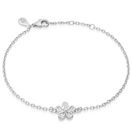 SOFIA ezüst virág karkötő karkötő IS028BR366RHWH - Elegáns ékszer webáruház Budapest