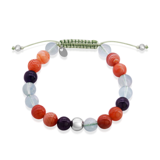 SOFIA féldrágakő karkötő Intuíció karkötő ST-AGBOTSWO+AM+FLG-A26 - Elegáns ékszer webáruház Budapest