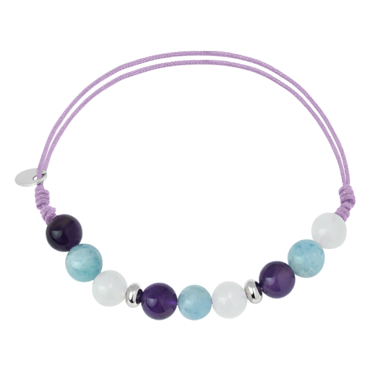 SOFIA féldrágakő karkötő Mentális egészség karkötő ST-AQ+QZR+AM-A58 - Elegáns ékszer webáruház Budapest