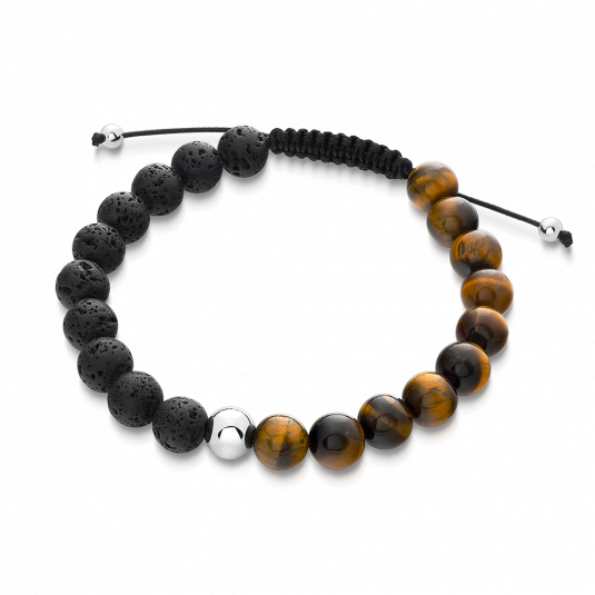 SOFIA féldrágakő karkötő Tüzes egyensúly karkötő ST-LAV+TIG-A26 - Elegáns ékszer webáruház Budapest