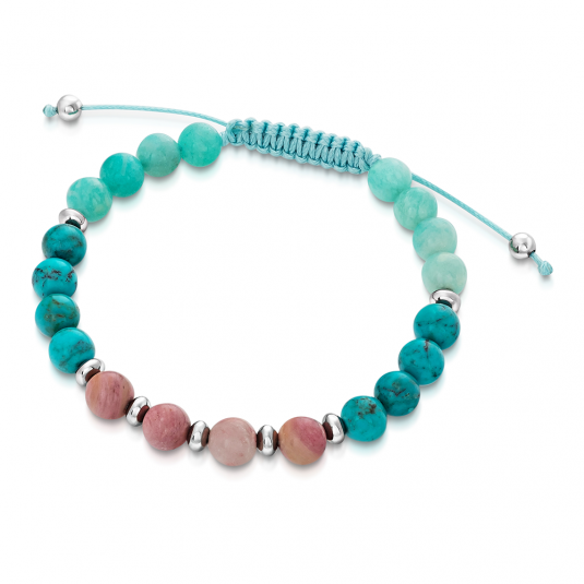 SOFIA karkötő féldrágakövekből A béke születése karkötő ST-AM+TQ+RHO-A22 - Elegáns ékszer webáruház Budapest