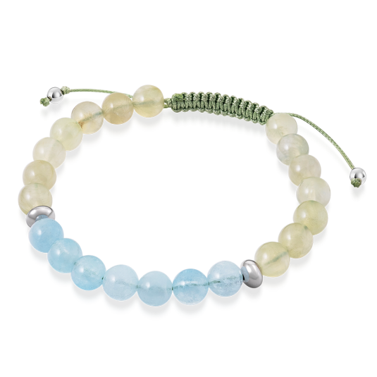 SOFIA karkötő féldrágakövekből Béke a szívben karkötő ST-AQAAA+PRE-A38 - Elegáns ékszer webáruház Budapest