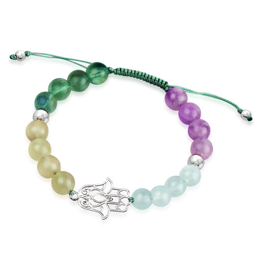 SOFIA karkötő féldrágakövekből Béke karkötő ST-Aq+Aml+FLg+Jag-A65 - Elegáns ékszer webáruház Budapest