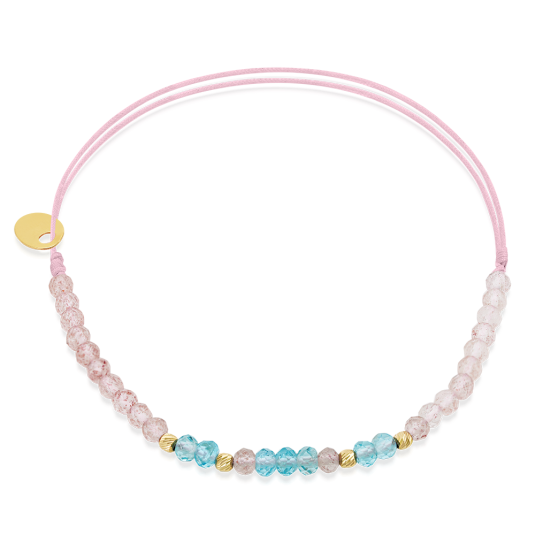 SOFIA karkötő féldrágakövekből Béke karkötő ST-QZR+TOPB-YGA1 - Elegáns ékszer webáruház Budapest