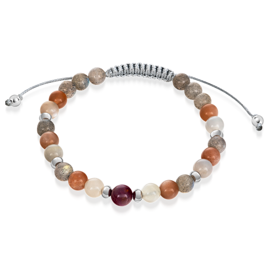 SOFIA karkötő féldrágakövekből Csend karkötő ST-RUBE+MOS+LAB-A54 - Elegáns ékszer webáruház Budapest