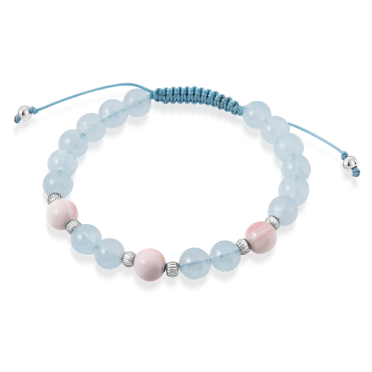 SOFIA karkötő féldrágakövekből Gyengédség karkötő ST-AQ+PQCS-A42 - Elegáns ékszer webáruház Budapest