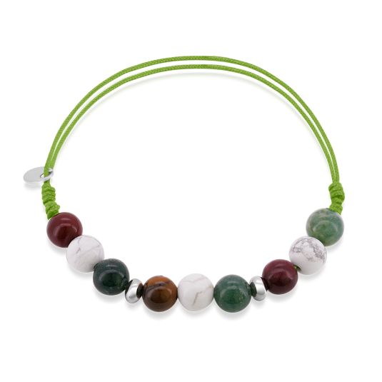 SOFIA karkötő féldrágakövekből Türelem karkötő ST-HOW+MOO+MOSS-A58 - Elegáns ékszer webáruház Budapest