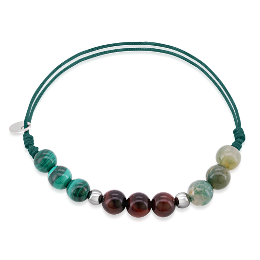 Szófia féldrágakő karkötő Bika karkötő ST-TIGR+MOSS+MAL-A59 - Elegáns ékszer webáruház Budapest