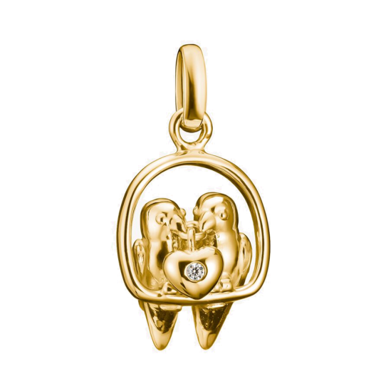 THOMAS SABO CONNECT charm medál Szerelmesmadarak aranyozott medál CC1240-414-14 - Elegáns ékszer webáruház Budapest