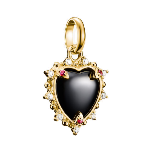 THOMAS SABO CONNECT medál medál Fekete vintage szív alakú medál CC1286-995-11 - Elegáns ékszer webáruház Budapest