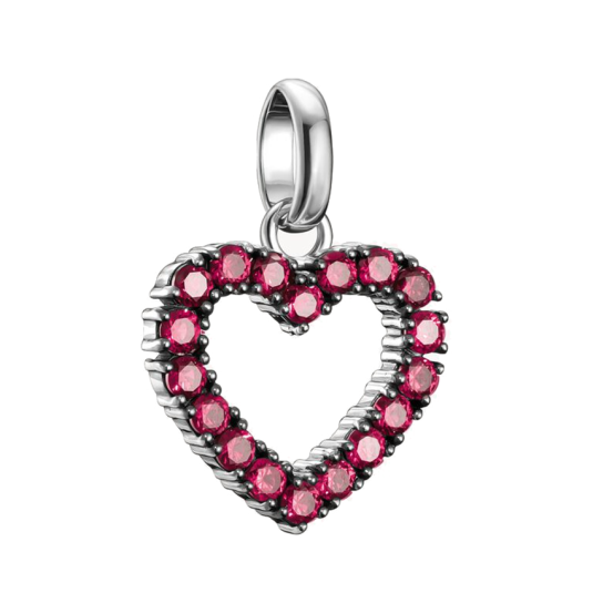 THOMAS SABO CONNECT medál medál Szív piros kövekkel medál CC1237-639-10 - Elegáns ékszer webáruház Budapest