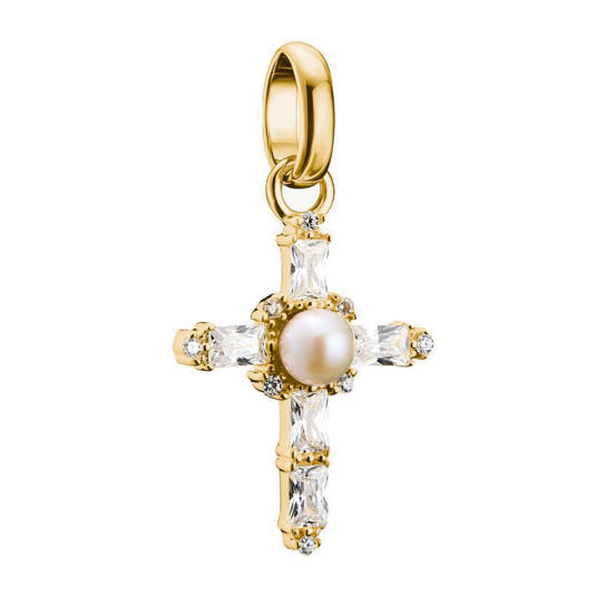 THOMAS SABO CONNECT medál medál Vintage kereszt aranyozott medál CC1287-445-14 - Elegáns ékszer webáruház Budapest