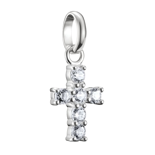 THOMAS SABO CONNECT medál medál fehér kövekkel és kereszttel medál CC1206-051-14 - Elegáns ékszer webáruház Budapest