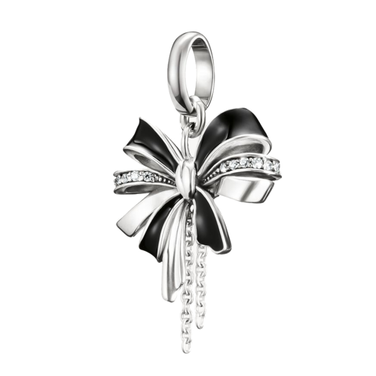 THOMAS SABO CONNECT medál medál masni fekete ezüst masnival medál CC1288-691-11 - Elegáns ékszer webáruház Budapest