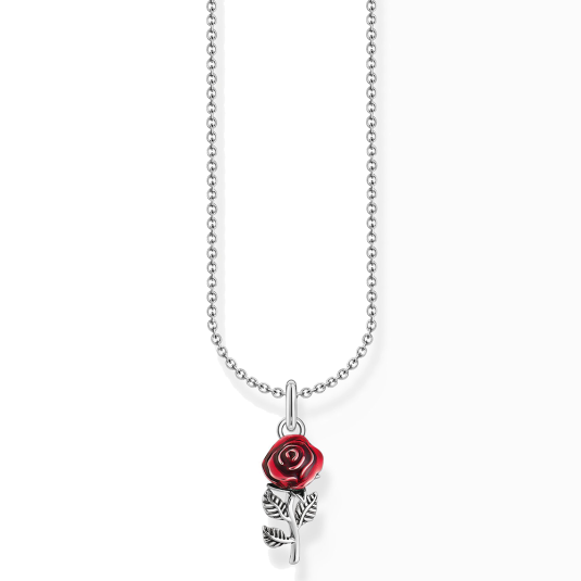 THOMAS SABO Red rose női ezüst nyaklánc nyaklánc KE2219-664-10 - Elegáns ékszer webáruház Budapest