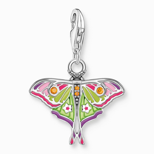 THOMAS SABO charm medál Colourful moth medál 2209-691-7 - Elegáns ékszer webáruház Budapest