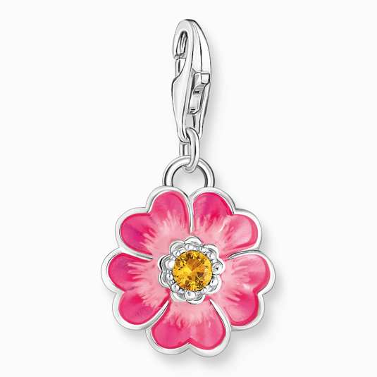 THOMAS SABO charm medál Pink flower medál 2208-496-7 - Elegáns ékszer webáruház Budapest