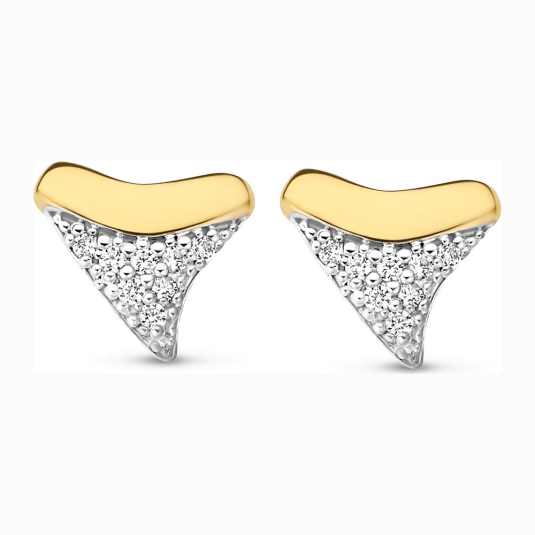 TI SENTO ezüst háromszög alakú fülbevaló cirkóniákkal fülbevaló 7887ZY - Elegáns ékszer webáruház Budapest