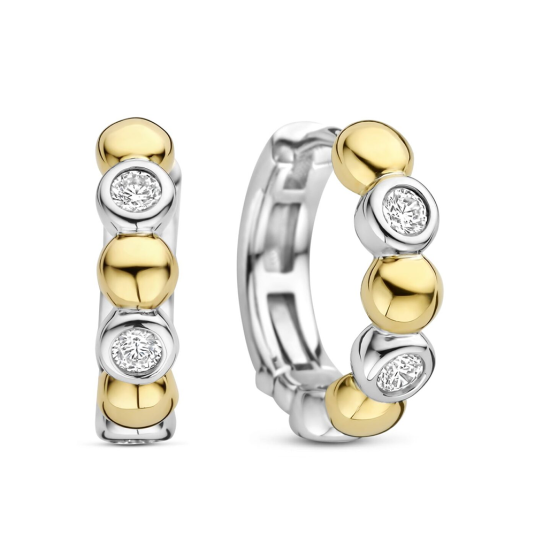 TI SENTO ezüst karika fülbevaló fülbevaló 78008ZY - Elegáns ékszer webáruház Budapest