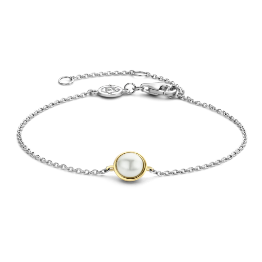 TI SENTO ezüst karkötő műgyönggyel karkötő 23006YP - Elegáns ékszer webáruház Budapest