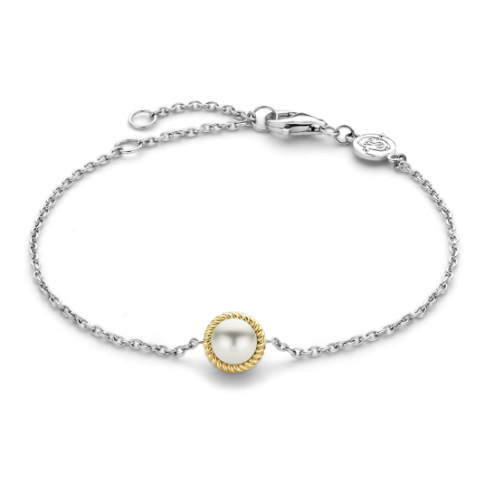 TI SENTO ezüst karkötő műgyönggyel karkötő 23024YP - Elegáns ékszer webáruház Budapest