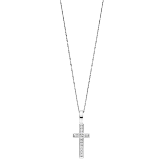 TI SENTO ezüst nyaklánc kereszttel nyaklánc 6857ZI - Elegáns ékszer webáruház Budapest